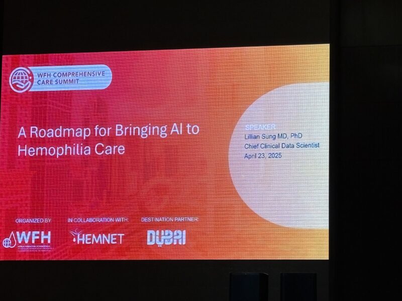 Clive Smith: First talk I’ve attended about haemophilia care and AI
