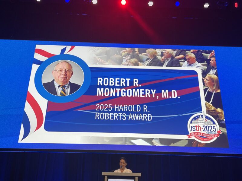Flora Peyvandi: Congratulations to Robert Montgomery! Thanks For All Your Work For Our Society