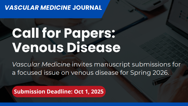Vascular Medicine Journal Calls for Venous Disease Research Submissions by October 1