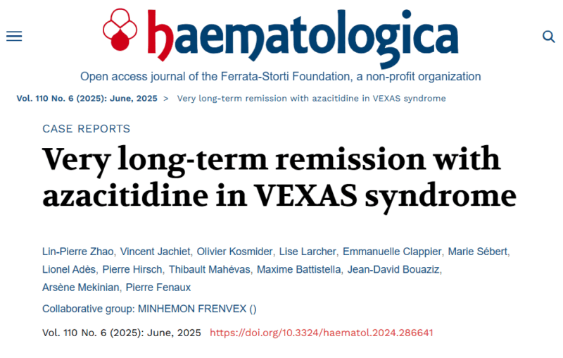 How Can We Treat VEXAS Syndrome? - Haematologica