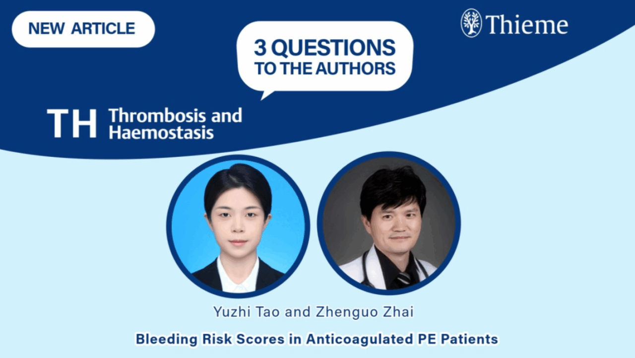 Bleeding Risk Scores in Anticoagulated PE Patients – Thrombosis and Hemostasis