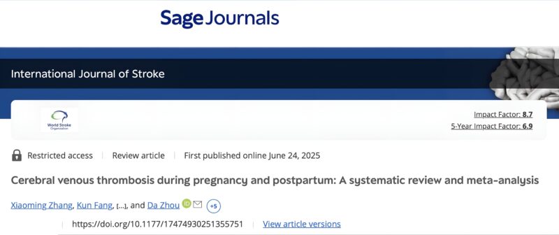 Managing CVT in Pregnancy: Balancing Risks and the Role of Antithrombotic Prophylaxis