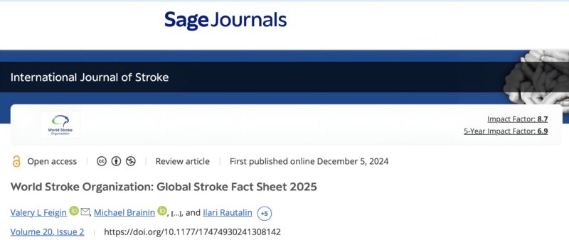 WSO Global Stroke Fact Sheet 2025: A Sobering Reminder