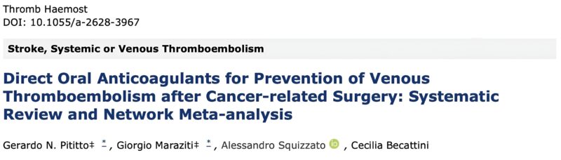 DOACs to Prevent VTE After Cancer-Related Surgeries: A Network Meta-Analysis