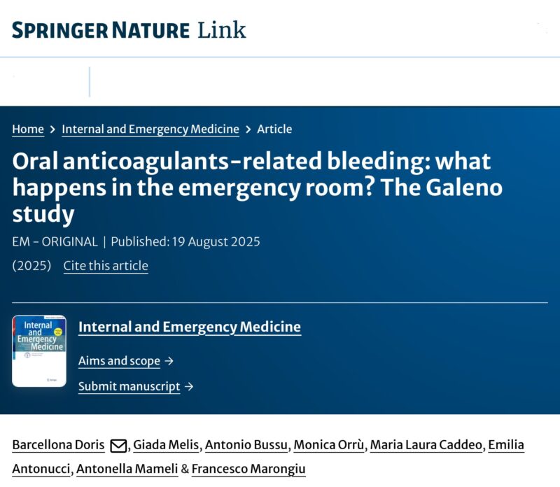 The Galeno Study: Doris Barcellona’s Insights on Oral Anticoagulants-related Bleeding
