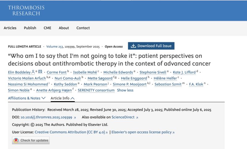 Sebastian Szmit Shares Patients’ Perspectives on Decision‑Making for Antithrombotic Therapy in Advanced Cancer