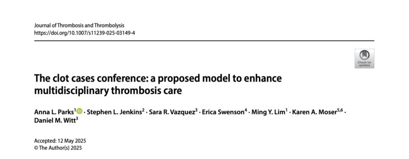 Ming Y Lim Presents the Clot Cases Conference: Model of Advanced Multidisciplinary Thrombosis Care