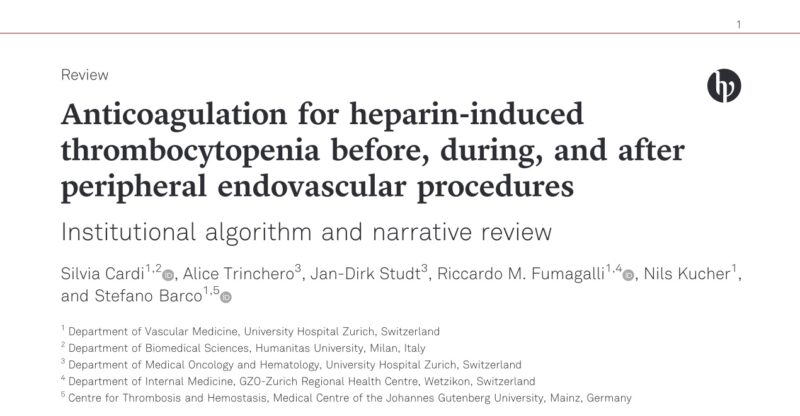 A Practical Guide to Anticoagulation for HIT Shared by Stefano Barco
