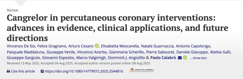 Felice Gragnano Shares The Latest Evidence on Use of Cangrelor