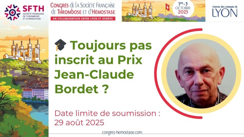 SFTH Encourages You: Passionate about platelets? Apply for The Jean-Claude Bordet Prize 2025
