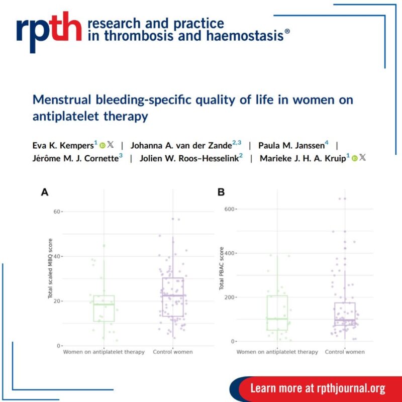 Eva Kempers: Menstrual Blood Loss and Quality of Life in Antiplatelet Therapy