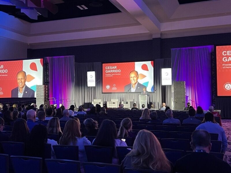 WFH President Cesar Garrido Expresses Gratitude to the National Bleeding Disorders Foundation at BDC 2025