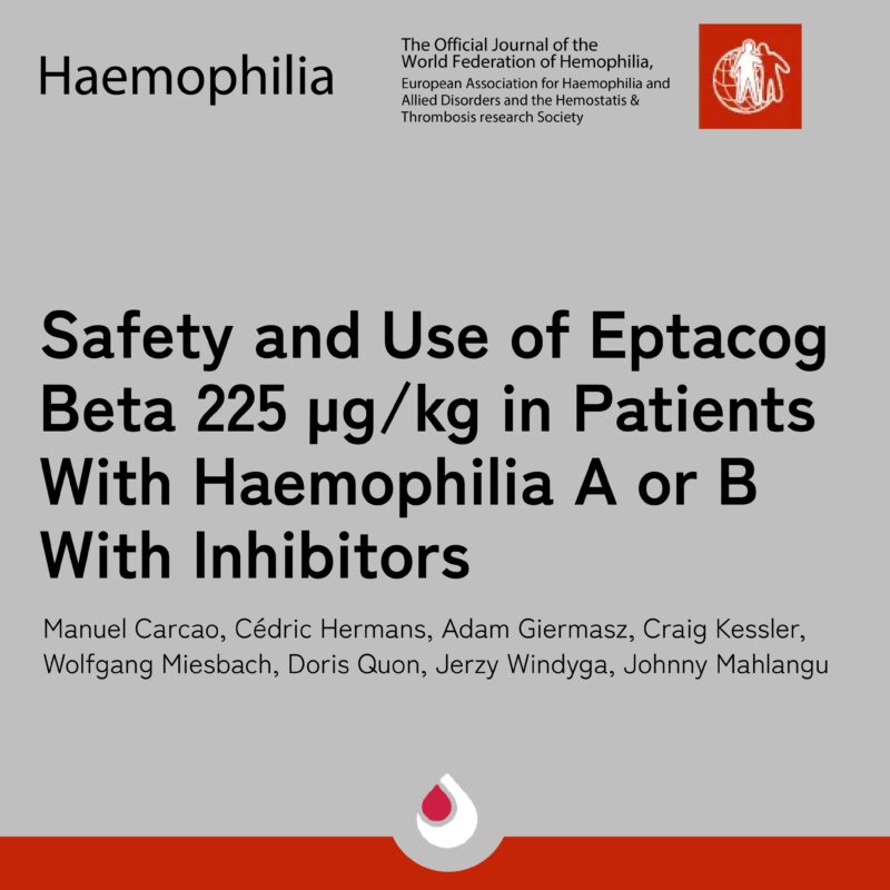 Safety Profile of Eptacog Beta Confirmed in New Haemophilia Journal Article