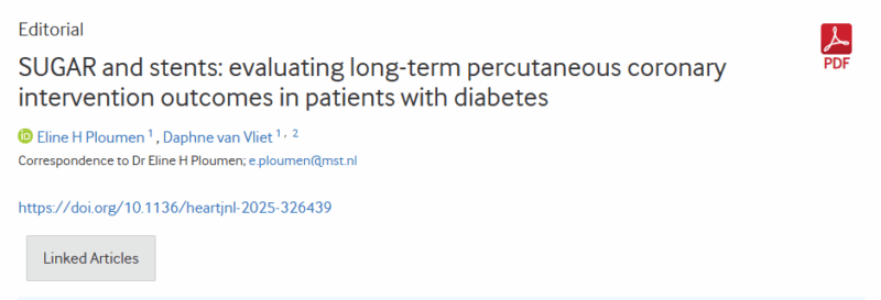 SUGAR Trial in Heart BMJ: Stent Outcomes in Patients With Diabetes Under the Spotlight