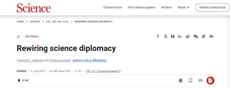 Science diplomacy