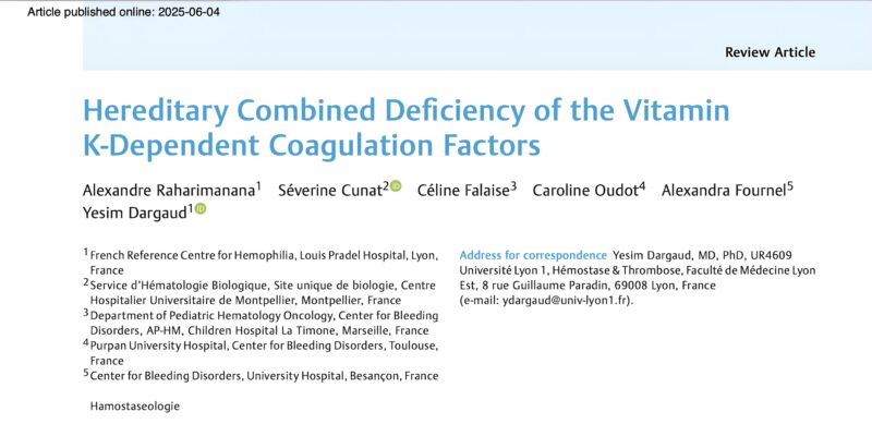CRH: Hereditary Combined Deficiency of the Vitamin K-Dependent Coagulation Factors