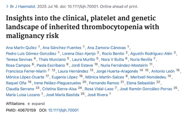 Biomarkers of RUNX1-RT Patients: Inherited Thrombocytipenia and Malignancy Risk