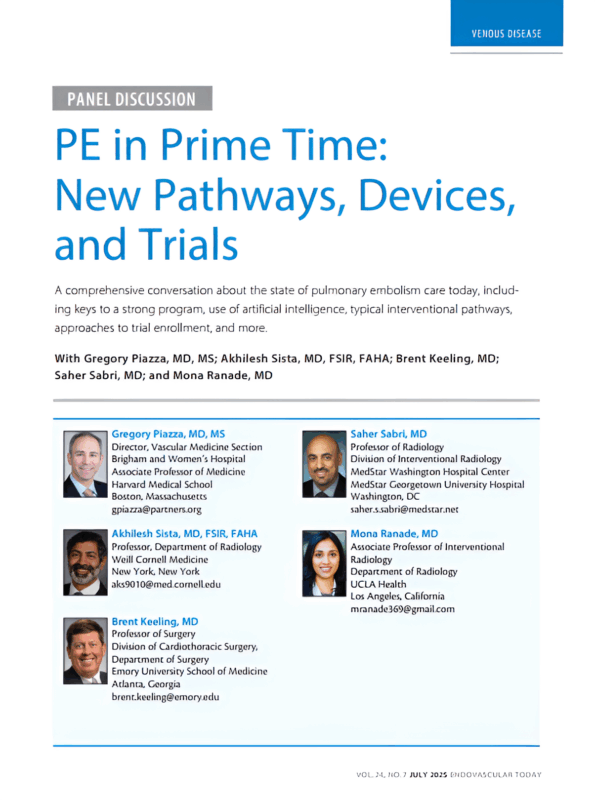 Pulmonary Embolism Management: Experts Share Valuable Insights on Endovascular Today