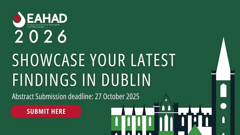 Submit Your Abstract for EAHAD 2026 – Deadline 27 October for Haemophilia and Bleeding Disorders Research
