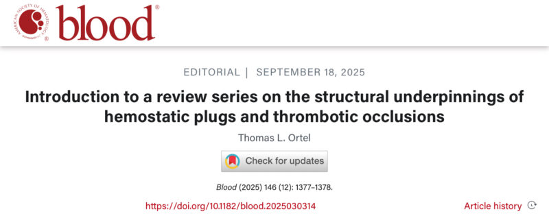 Emilia Arturo Presents New Review Series on Hemostasis and Thrombosis Featured in Blood