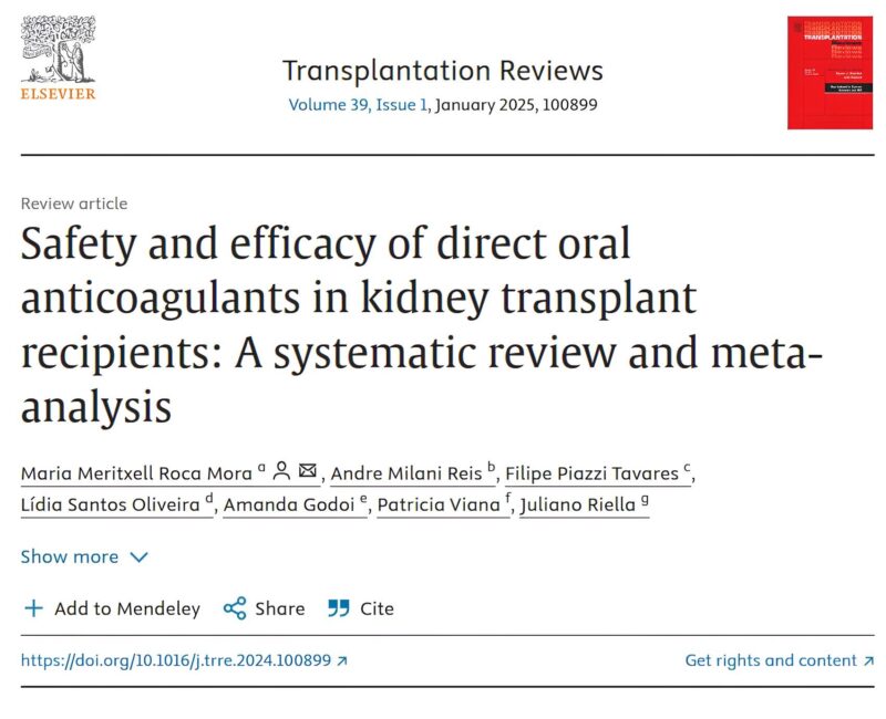 Maria Meritxell Roca Mora: DOACs Show Promise Over VKAs in Kidney Transplant Recipients