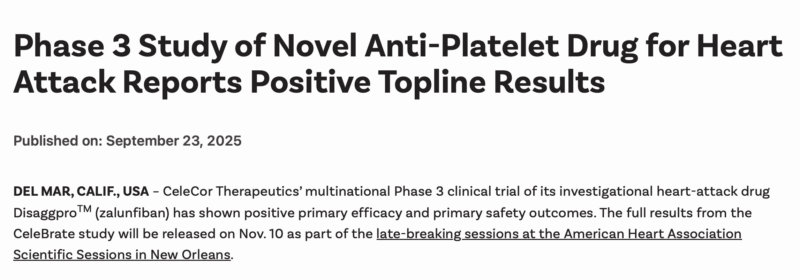 Dirk Sibbing Shares Phase 3 Study on Dissaggpro for STEMI - Rapid Onset and Fast Offset of Antiplatelet Action!