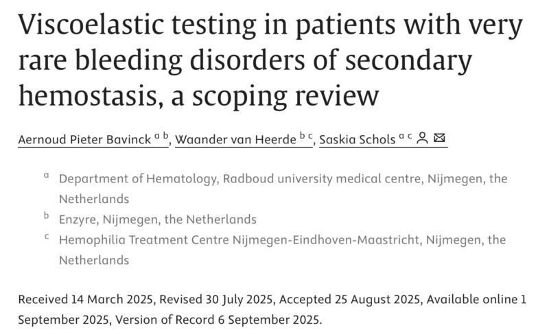 Viscoelastic Assays to Detect Severe Factor Deficiencies - Bruno Pougault Shares A Novel Study on Rare Bleeding Disorders