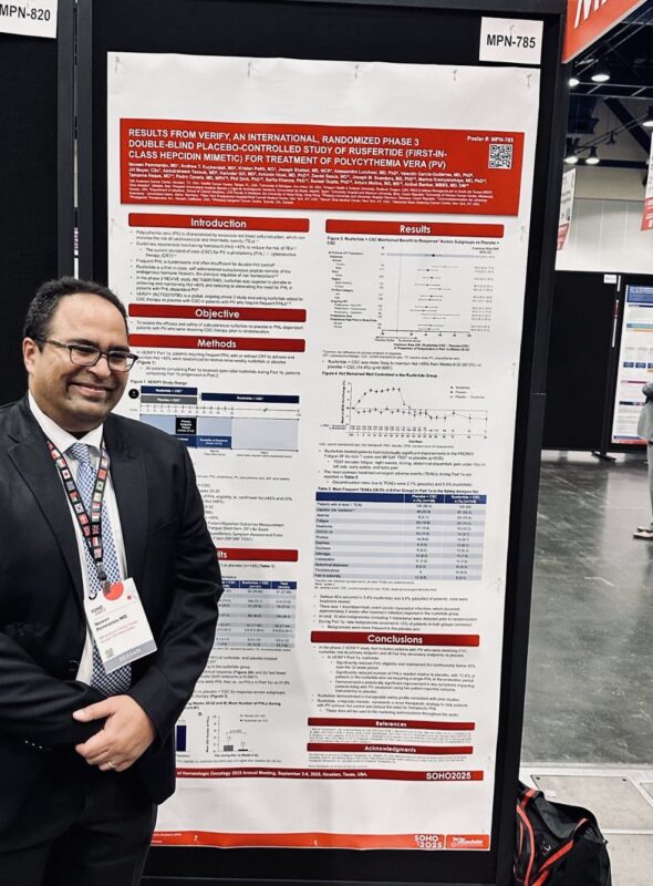 Naveen Pemmaraju at SOHO 2025: Presenting Effects of Rusfertide for Polycythemia Vera on Behalf of VERIFY Colleagues