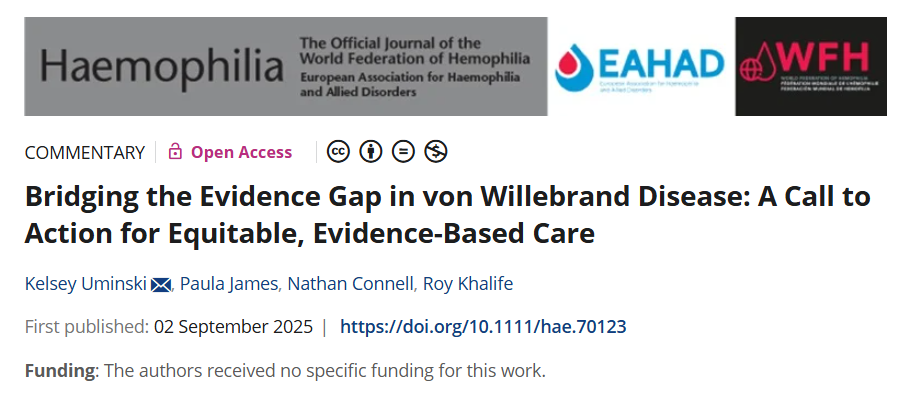 Von Willebrand Disease: Bridging the Evidence Gap with a Call to Action for Equitable Care