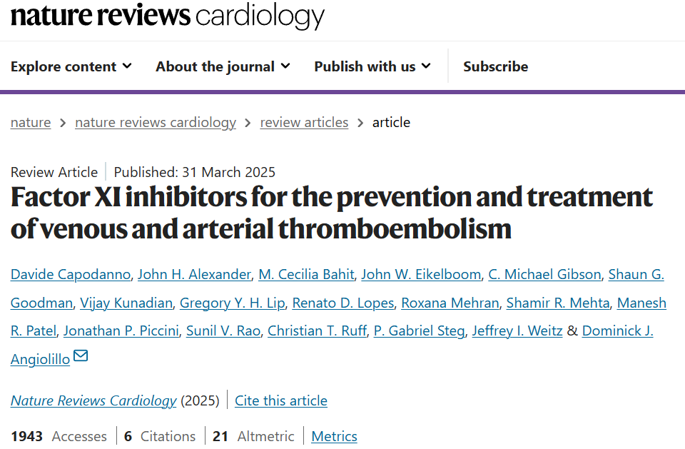 Mohammad Vaziri Shares Breakthrough Insights on Factor XI Inhibitors for Thrombosis Prevention and Safer Anticoagulation