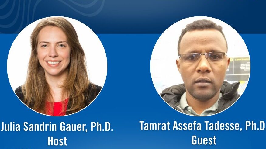 Tamrat Assefa Tadesse and Julia Sandrin Gauer Discussing Anticoagulation Management in Ethiopia