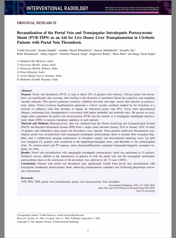 Portal Vein Thrombosis
