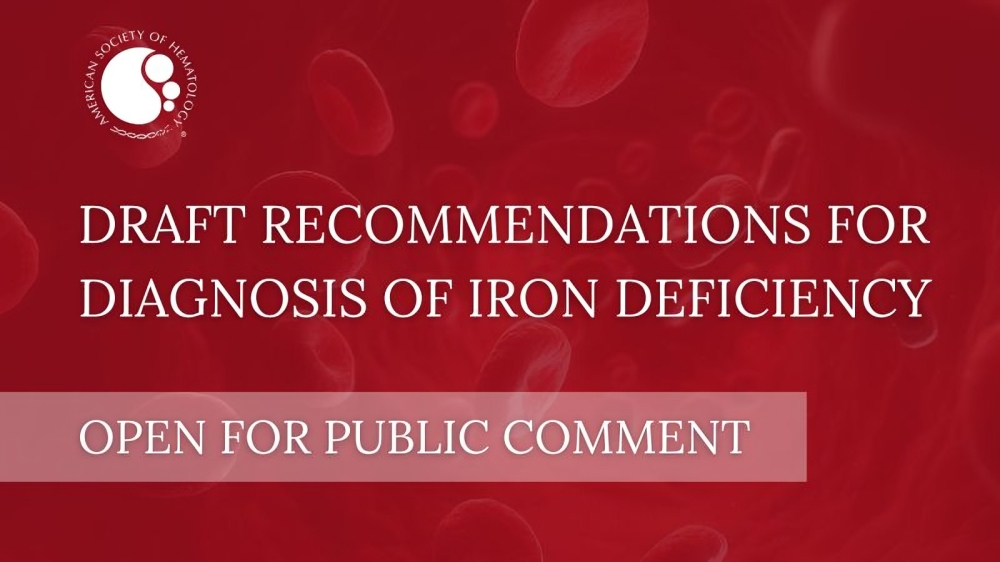 ASH: Public Comments Open on Iron Deficiency Diagnosis Guidelines