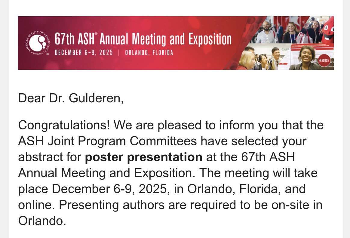 Esra Gülderen: Thrilled to Attend My First ASH