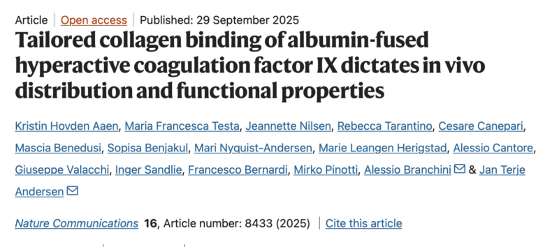 Alessio Branchini Shares His Latest Work on Albumin-Fused Factor IX Variants and Thanks The Whole Team