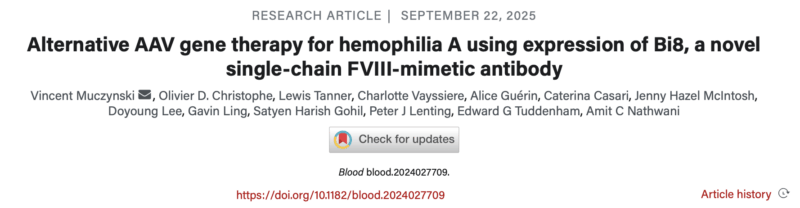 Nathan Connell: A Groundbreaking Study Has Just Been Published in Blood, From Vincent Muczynski and Colleagues