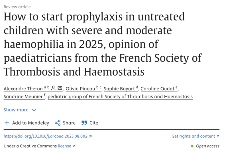 Alexandre Theron Shares The Proposals from SFTH on the Implementation of Prophylactic Treatments in Children With Hemophilia