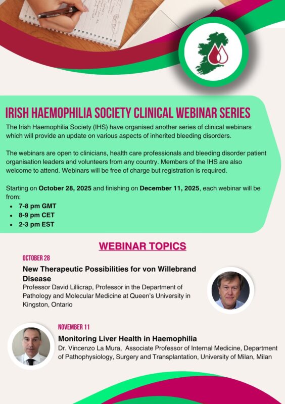 Brian O Mahony Invites You to Irish Haemophilia Society Webinar Series