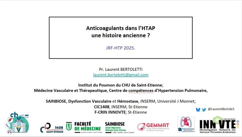Laurent Bertoletti Highlights Evolving Role of Anticoagulation in Pulmonary Hypertension Treatment