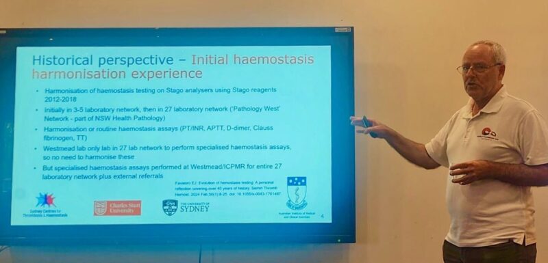 Emmanuel J Favaloro: Promoting World Thrombosis Day Whilst Giving a Talk in Tasmania