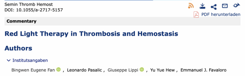 Giuseppe Lippi: We Show Here That Red Light Therapy Offers Promise in High-Risk Patients