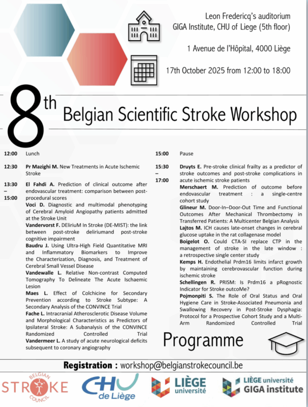 Francois Delvoye: 5 Days to Go Before the Belgian Stroke Council Scientific Workshop!