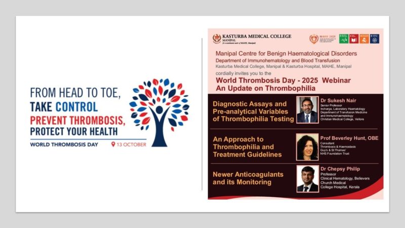Ganesh Mohan: This Was My First Initiative to Improve Awareness About Thrombophilia