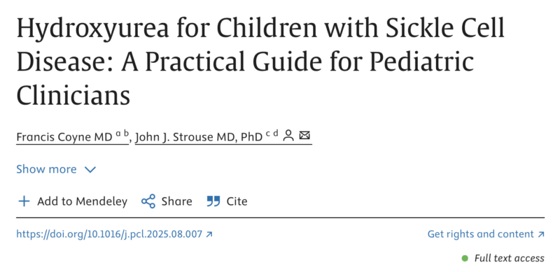 John Strouse on Hydroxyurea for Children with Sickle Cell Disease