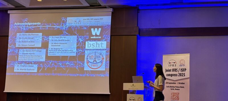 IFRS Outstanding Junior Investigator Award Lecture on Lengthening of Fibrin Fibres from Timea Feller