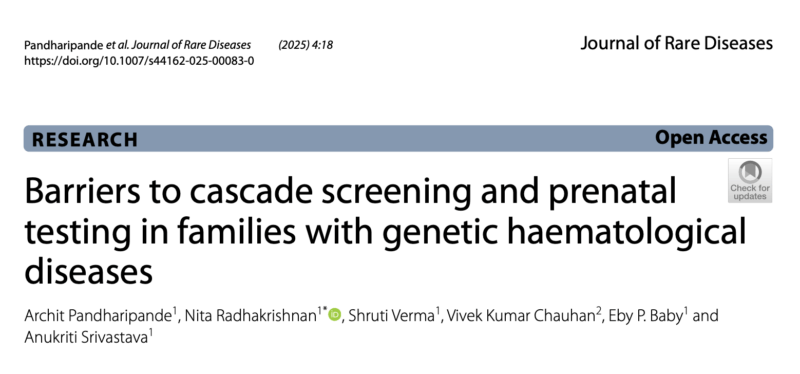 Nita Radhakrishnan and Colleagues on Inherited Haematological Conditions 1 Nita Radhakrishnan and Colleagues on Inherited Haematological Conditions