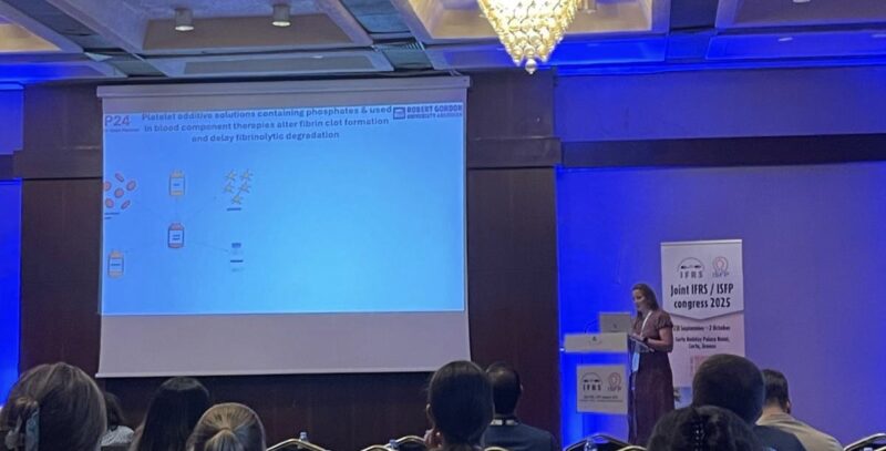 Gael Morrow Presents The Effect of Additive Solutions Used to Prolong the Storage Time of Blood Components at ISFP-IFRS Workshop 2025