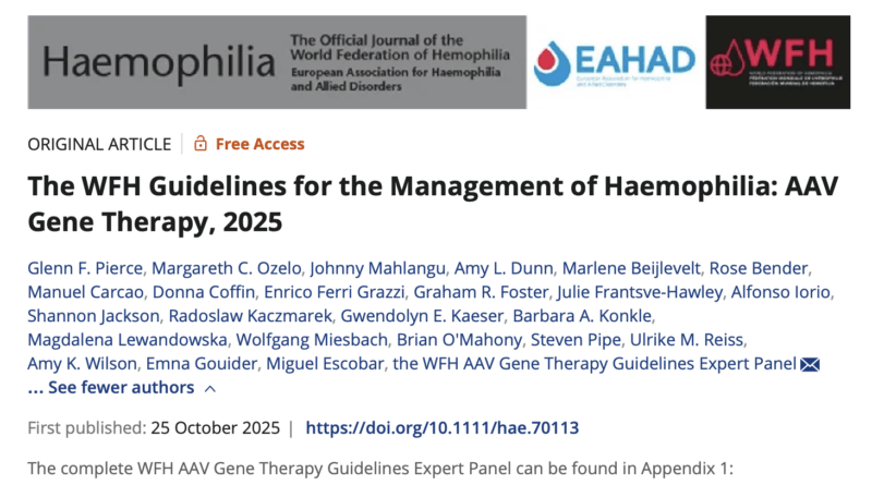 Wolfgang Miesbach on WFH Guidelines Covering FDA/EMA-Approved AAV Gene Therapy for Hemophilia 1 Wolfgang Miesbach on WFH Guidelines Covering FDA/EMA-Approved AAV Gene Therapy for Hemophilia