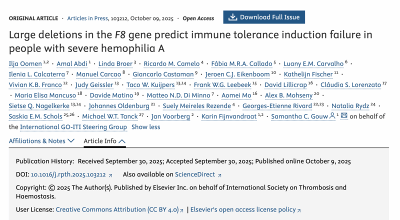 Ilja Oomen on Immune Tolerance Induction Failure and Hemophilia A