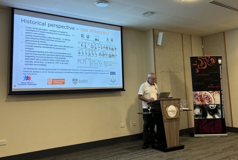 Murray Adams: Professor Favaloro Presented Talks On The 100-Year History of von Willebrand Disease